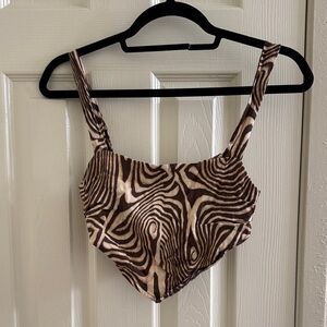 Brown urban outfitters tye back tank